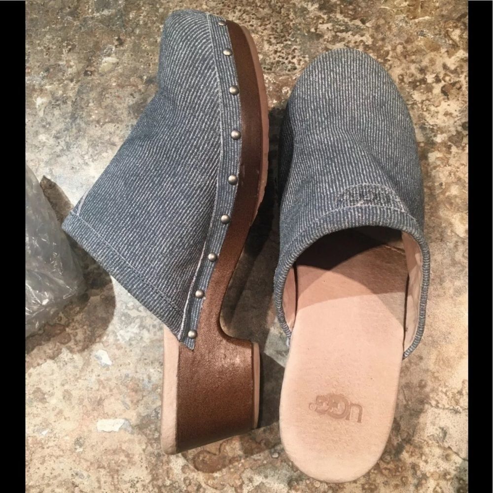 UGG Australia Shoes Blue Jean Style Clogs Size 4 - Picture 7 of 13
